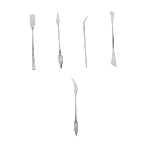 Lurrose 5St Tonmesser - Lufttrockener Ton Töpferscheibe Tonwerkzeuge clay tools ton werkzeug Töpferwerkzeuge Scraper Craft Modellierwerkzeuge Rostfreier Stahl Silver von Lurrose