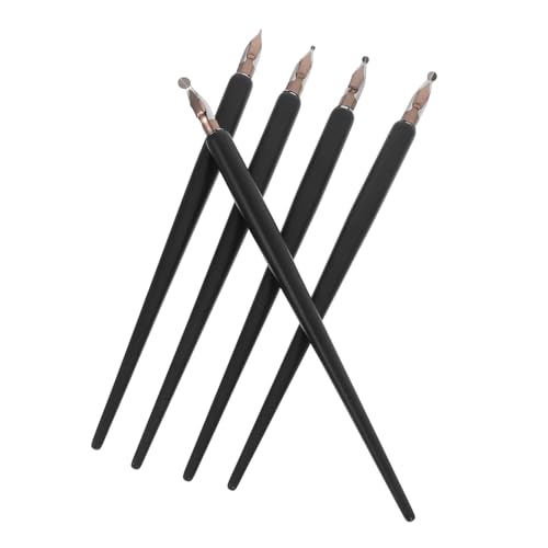 Lurrose 5er Set Stift Dekoration Zeichnen Kalligraphie-füllfederhalter Füllfederhalter Zum Zeichnen Kalligraphie-kits Für Anfänger Black Holz von Lurrose