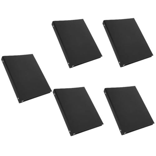 Lurrose 5st Loseblatt-bucheinband Notizbuchhüllen Hard-hand-kontoabdeckung Ringbücher Im A4-format Mit 4 Ringen Blindabdeckung Loseblatt-notizbuchhülle A4 Ordner Black Kraftpapier von Lurrose