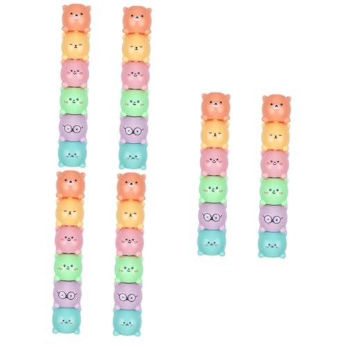 Lurrose 6 Sätze Bear Textmarker Bunte Stifte Kleiner Markierungsstift Schulsammelalbum-marker Textmarker Für Schüler Schulbedarf Multifunktionaler Markierstift Plastik von Lurrose