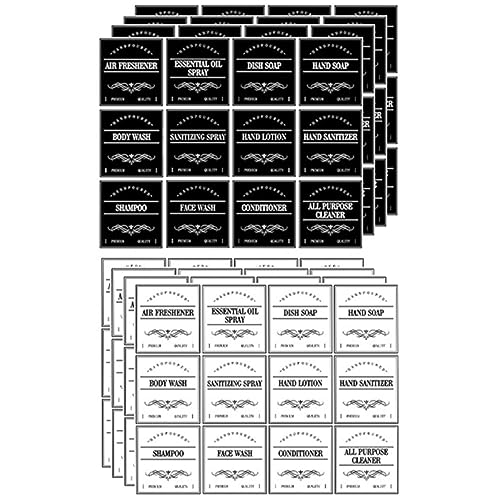 Lurrose 6 Sätze Etiketten für Badezimmerzubehör Sitz aus Nachfüllung machen klebrig Gel schrank aufkleber badezimmer aufkleber Vorratsetiketten für Behälter Etiketten zum Organisieren PVC von Lurrose