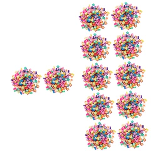 Lurrose 6 Sätze Pentagramm Perlen Charms Perlen Tonperlen Quetschverschlüsse Strass Schmuckherstellungssets Abstandsperlen Zum Basteln Makramee Perlen 200 Stück * 6 von Lurrose