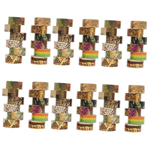 Lurrose 6 Sätze Washi Tape Mit Tiermotiv Für Hunde Gruselige Maskierungsaufkleber Junk Bandage Tape Glitzer Zerbrechliches Klebeband Klebriger 12 Rollen * 6 von Lurrose