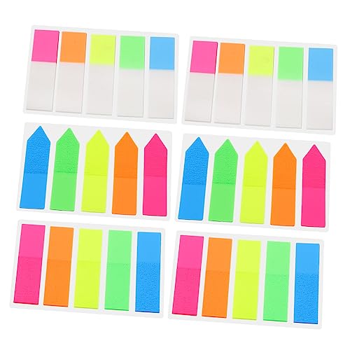 Lurrose 6 Sets Selbstklebende Lesezeichen Bunte Papiermarkierungen Transparente Haftnotizen Für Buchannotation Und Notizen Ideal Für Studenten Und Bürobedarf 6 Farben 2 Sets Pro von Lurrose