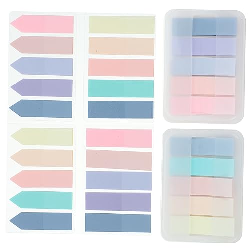 Lurrose 6 Sets Von Farbigen Haftnotizen Selbstklebende Lese Streifen Pastellfarben Für Büro Schule Und Notizen 2 Sets Je Zieh Und Flachkopf Design von Lurrose