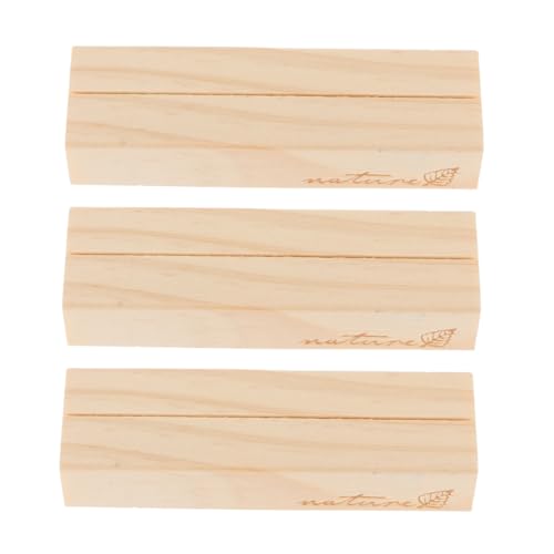 Lurrose 6 Stk Geschäftskartenhalter hochzeitsdeko papierklammer geburtstagdeko geburtstagsdeko karteikarten halter Tischdekorationen Tisch Nummer Postkartenhalter Zahlen Basis Holz von Lurrose