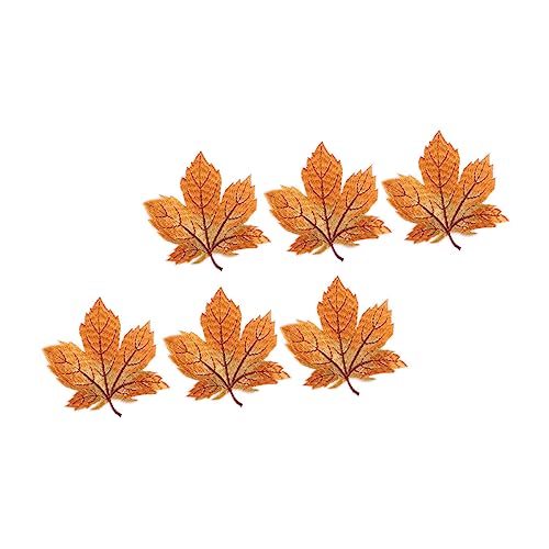 Lurrose Einzigartige Ahornblatt Hot Melt Aufkleber 6pcs Stickerei Patches Für Kleidung Dekorative Charme Tuch Für von Lurrose