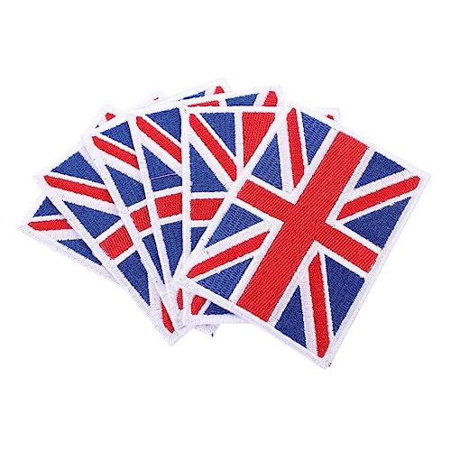 Lurrose 6 Stück Stickerei Patch Stoff Patch Amerikanische Flagge Britisches Abzeichen Uniform Patches Bestickter Union Jack Patch Patches Für Kleidung Hut Patches Vereinigtes von Lurrose