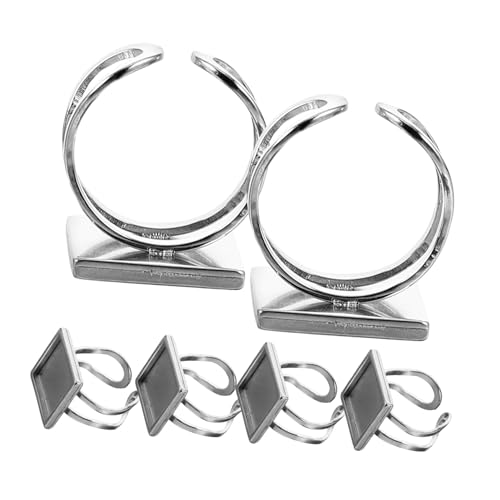 Lurrose 6 Stück Verstellbare Edelstahl Ringrohlinge Für DIY Ringe Offene Ringbasen Zur Schmuckherstellung Flexibles Zubehör Zum Verkleinern Und Anpassen Von Ringgrößen Ideal Für von Lurrose