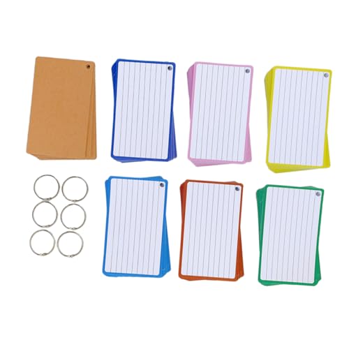 Lurrose 6 Wortkarten Linierte Karten kleiner Notizblock Memokarten Sprachkarten kleine Notizblöcke Lernkarten Karteikarten klein Mini-Notizblöcke Karteikarten zum Lernen Indexpads Papier von Lurrose