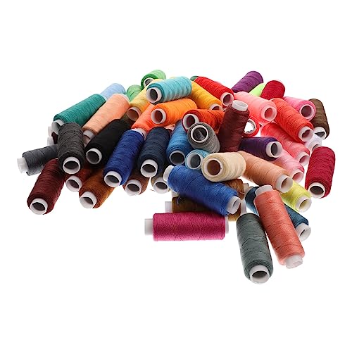 Lurrose 60 Rollen 60 Farben Nähgarn weißes Stickgarn Handnähgarn Häkelgarn Stoff Armbänder craft handwerkskunst nähmaschine Kleidung repariert Nähzeug Unterfäden nähen Polyester Colorful von Lurrose