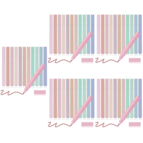 Lurrose 60 Stk doppelseitiger Textmarker Pastell-Textmarker Scrapbook-Marker Schulzubehör kinder malstifte buntstifte für kinder Textmarker für die Schule Schulmarkierungsstift Plastik von Lurrose