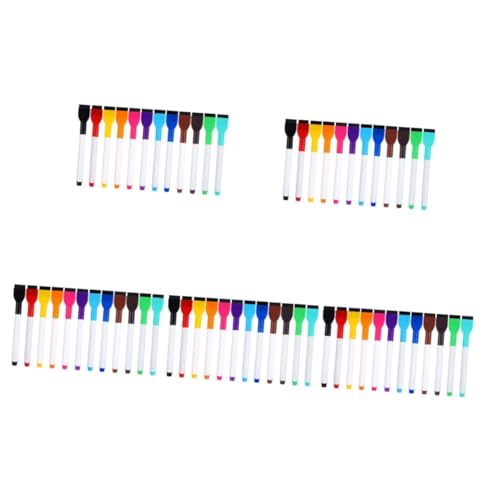 Lurrose 60 Stück Farbige Whiteboard Marker Farbige Marker Trocken Abwischbare Marker Trocken Abwischbare Klassenzimmer Whiteboard Marker Mit Keilspitze Kreidetafel von Lurrose