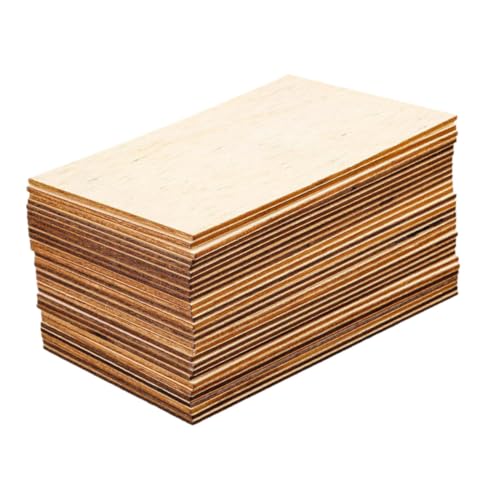 Lurrose 60 Stück Leere Rechteckige Holzstücke Quadrate Ausschnittfliesen Leere Holzquadrate Zum Basteln Rechteckige Unfertige Holzstücke Holzscheiben Leere Quadratische Unfertige von Lurrose