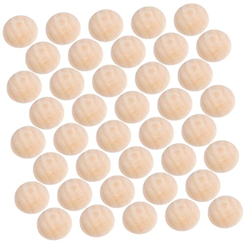 Lurrose 600 Stk Halbrunde Holzperlen halbe Bastelbälle halbe Bastelperlen DIY-Bastelornament Mini-Perlen DIY Holzperlen Unvollendete Holzperlen lose Perlen für Schmuck unfertige Holzkugeln von Lurrose