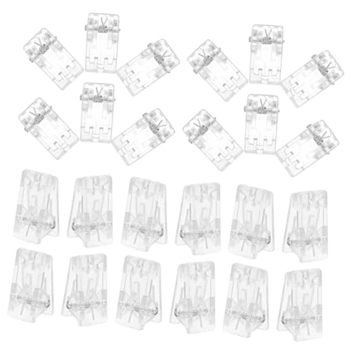 Lurrose 60St Transparenter Ausweishalter kleine Federklammern farbige Heftklammern Ordnerklammern sortiert kartenclip karten clip Wandteppiche Clips transparenter Federclip Acryl von Lurrose