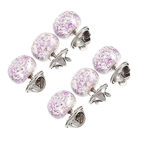 Lurrose 6St Knöpfe ohne Naht Kette Armbänder Kragenschnallen Stift druckknöpfe plastik druckknöpfe kunststoff modische Schalknöpfe Sicherheitsschnallen am Halsband Rostfreier Stahl Violett von Lurrose