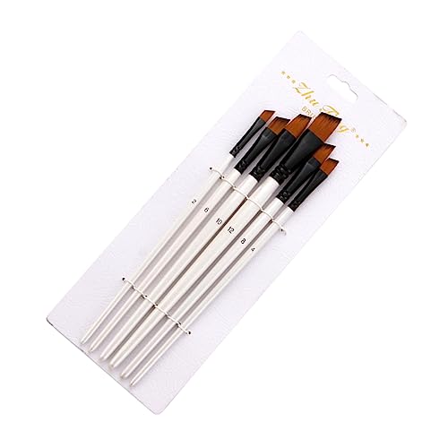 Lurrose 6St Nylonbürstenset pro Brush akrylfarbe autopinsel malerbürste Ölfarbe lacke Lockenwickler ohne Hitze Sprühkleber Spachtel Ölgemäldepinsel Haarmalstifte aus Nylon Kupferrohr Black von Lurrose