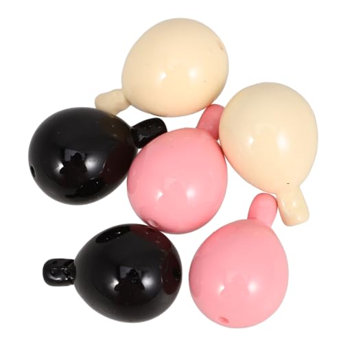 Lurrose 6st Ballonperlen Ballongas Luftballons Diy-perlen Perlen Für Die Herstellung Von Schlüsselbändern Perlen Für Zöpfe Für Kinder Charms-perlen Loser Perlenanhänger Diy Liefert Acryl von Lurrose