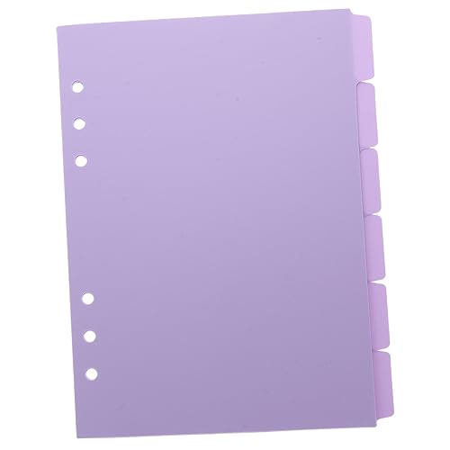 Lurrose 6st Heftklammern Aus Papier Wieder Auffüllbar Sechs Hübsches Notizbuch Ordner Zum Organisieren Von Dokumenten Trennwände Mit Taschen in Pastelltönen Buchregisterkarten Pp Violet von Lurrose