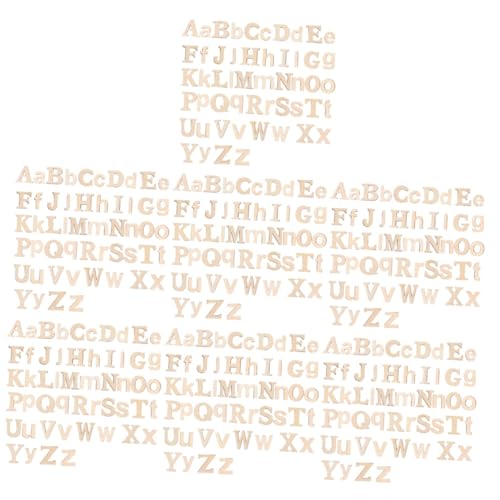 Lurrose 7Sets Alphabet Dekorative Holzspäne Weiße Herzen Pinnwand Dekorationen Aufkleber Hochzeitsdekorationen Kartonbuchstaben Papierausschnitt Stickbuchstaben Girlanden Golddekor 104pcs*7 von Lurrose