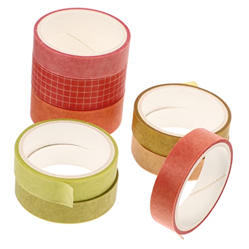 Lurrose 8 Rollen Einfarbiges Washi Tape Nachfüllung Spurloses Band Haustier Multifunktionsklebeband Spender Klebebänder Aus Papier Streifen Klebstoff Aufkleber Yellow Japanisches Papier von Lurrose