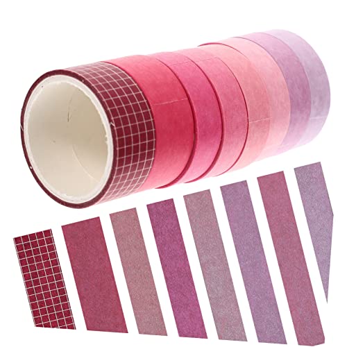 Lurrose 8 Rollen Einfarbiges Washi Tape Packband Mit Abroller Klebstoff Streifen Verwaschenes Klebeband Pastell Nachfüllungen Spender Aufkleber Haustier Paisley Japanisches Papier von Lurrose