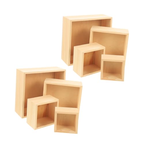 Lurrose 8 Stück Aus Holz Ohne Deckel Tisch Pflanzenständer Aufbewahrungshüllen Kaffee Organizer Bürobedarf Organizer Desktop Aufbewahrung Organizer Schmuck von Lurrose