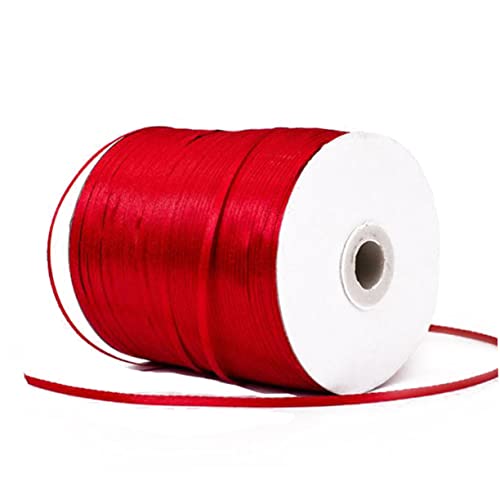 Lurrose 870 Geschenkband 3 Mm Satinband Dekoratives Satinband 1/8" Satinband 1/8 Zoll Band Rot von Lurrose