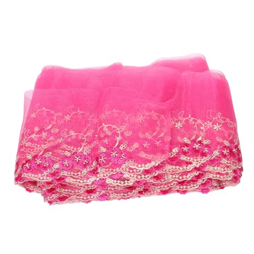 Lurrose Accessoires Aus Mesh-spitze Spitzenband Für Puppenkleidung Spitzenband 2 Zoll Geschenkverpackungsband Puppen-nähprojekt Spitzenbandreste Patchworkband Brautschmuck Rosy Polyester von Lurrose