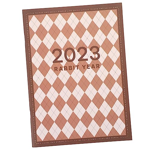 Lurrose Agenda-buch Zeitplaner Notizblock Wochentaschenkalender 2023 Büroplan-notizblock Agenda-planungsnotizbuch Zeitplanheft 2023 Monatsplanbuch Tagebuch Notizbuch 2023 Papier Brown von Lurrose