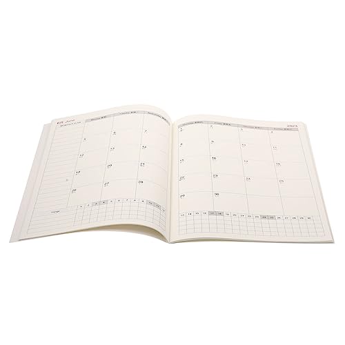 Lurrose Agendabuch 2023 effizienter Planer Haushaltsplaner Binder Tageskalender Datum Notizblock Monatsplaner lernplaner studienplaner Arbeitskalender Kalender für Homeschool Papier Green von Lurrose