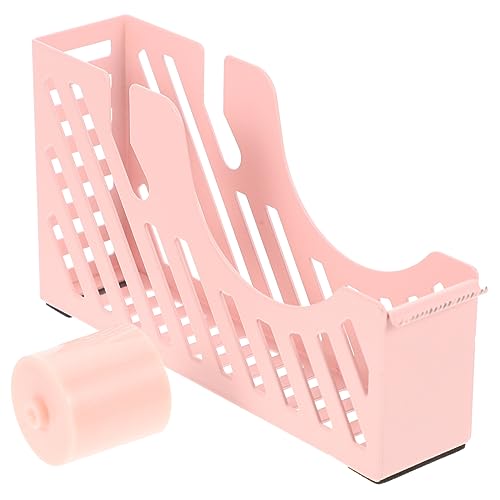 Lurrose Bandhalter tape cutter Klebeband-Schneidemaschine Klebeband-Organizer fürs Büro Werkzeug zum Schneiden von Bürobändern Miniband Bandspender Tischbandschneider Eisen Rosa von Lurrose