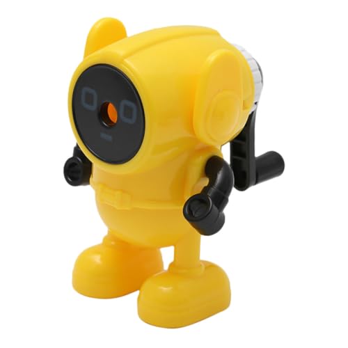 Lurrose Bleistiftspitzer Bleistiftspitzer Manuelle Buntstifte Für Kinder Automatischer Bleistiftspitzer Kinder Buntstifte Roboter Für Kinder Kinderspielzeugroboter Plastik Yellow von Lurrose