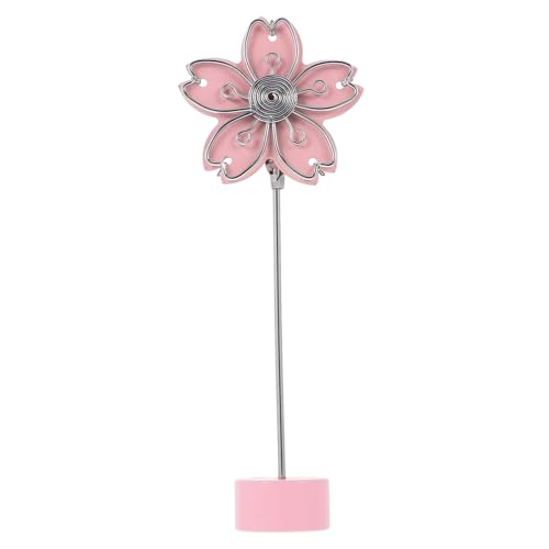 Lurrose Blumen-Notizhalter Tischkartenhalter Foto- und Kartenhalter Foto-Clip für Schreibtisch büromaterial schreibtisch dekoration Bildhalter Papierhalter für den Schreibtisch Metall Rosa von Lurrose