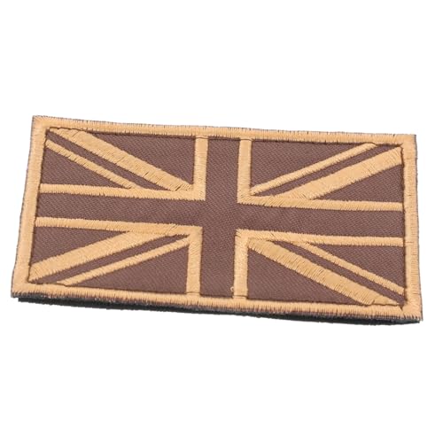 Lurrose Britisches Patch-abzeichen Union-jack-aufnäher Flicken Für Kleidung Aufkleber Patches Cooles Pflaster Flecken Aufnäher Für Kleidung Union Jack-aufnäher Stoff Brown von Lurrose