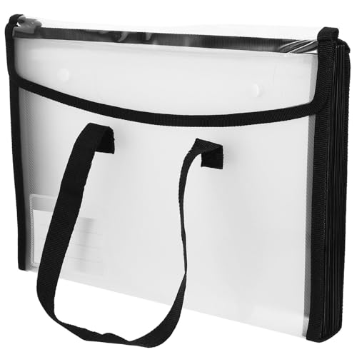 Lurrose Datei Akkordeon Organizer Dateiordner-Organizer kleiner Akkordeon-Ordner-Organizer Organisator aus Papier Akkordeonordner für Dokumente Quittungsorganisator Plastik Black von Lurrose