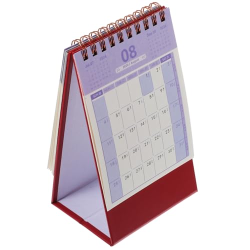 Lurrose Dekor Stehkalender Für Das Homeoffice Tischkalender Juli 2023-2024 Notizblock Für Den Schreibtisch Thekenkalender Jahreskalender Papier Muschelschale Tischset Koreanische Version von Lurrose