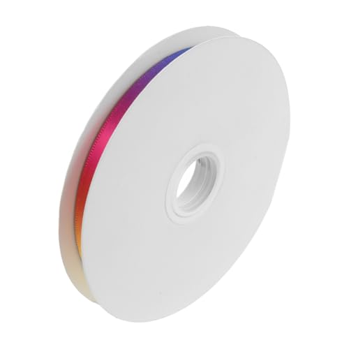 Lurrose Doppelseitiges Regenbogen-Gurtband handgefertigte Bänder Kompressions-Türschnalle Haarbänder Textilband für Kleidung Modisches Geschenkband Regenbogenbandhaar Satinband Polyester von Lurrose