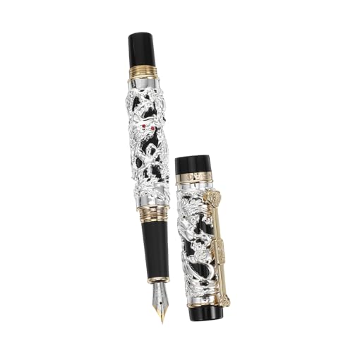 Lurrose Drachen Und Phönix Füllfederhalter Coole Stifte Nachfüllbarer Füllfederhalter Malstift Dip Stift Ausgefallene Stifte Retro Stift Kalligraphie Schreibstift Business Stift von Lurrose