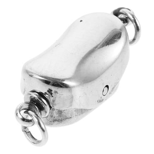 Lurrose Edelstahlarmband Perlen Für Ketten Halsketten Schmuck Perlen Zubehör Perlenarmbandverschlüsse Selbstgemachte Schnalle Konverter Für Armbandverschlüsse Rostfreier Stahl Silver von Lurrose