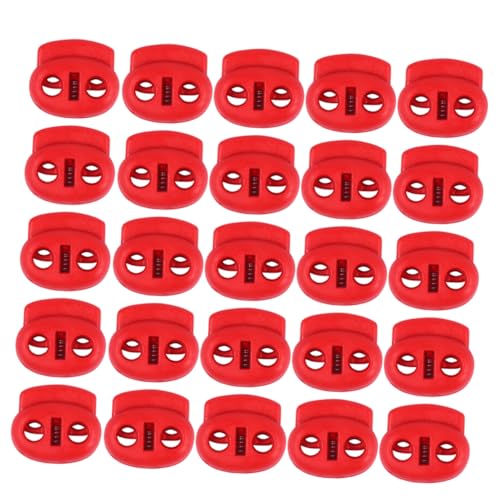 Lurrose Elastisch 25St quick release cable clips DIY Federverschluss Seilschnalle Federschnalle Tasten seilspanner Knopffederschnalle verstellbare Federschnalle Glocke sperren rot von Lurrose