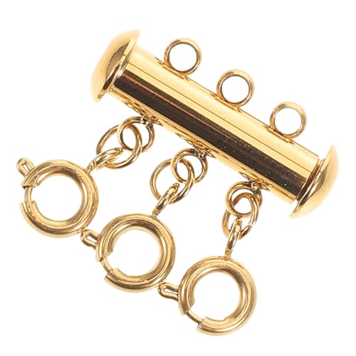 Lurrose Halskette Mit Federschnalle Perlen-kit Verschlüsse Namenskette Halsketten Für Frauen Rocailles Mehrfachverschluss Schmuck Schicht Halskette Perlenkette Rostfreier Stahl Golden von Lurrose