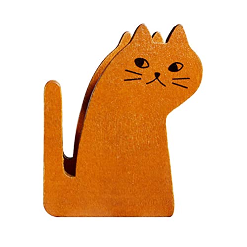 Lurrose Halter Für Katzenband Katze Kratzmatte Katzenregale Auto- Interaktives Katzenspielzeug Klebebandschneider Im Retro-stil Klebeband-spender-schreibtisch Wurf Streifen Brown Holz von Lurrose