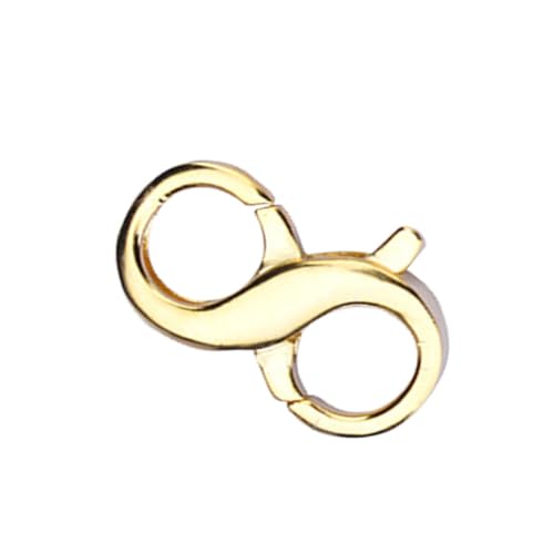 Lurrose Handgewebter Schmuck Aus Sterlingsilber Silberner Knebelverschluss Ring Klemmverschluss Drehverschlüsse, Karabinerhaken Karabinerverschluss Halskette Clipverschluss Golden Silber- von Lurrose