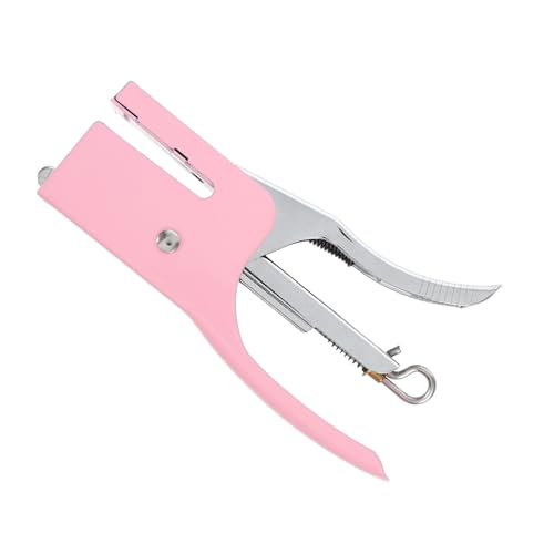 Lurrose Hefter in Der Hand Nachfüllbarer Clip-hefter Hefter Mit Papierklammern Buchhefter Kleiner Hefter Handgehaltener Zangenhefter Wiederverwendbare Push-heftgeräte Rosa Metall von Lurrose