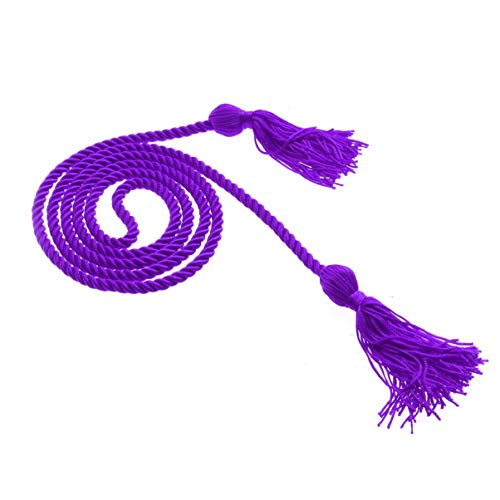 Lurrose Kabel abschlussfeier abschlussgeschenk Abschlusszeremonie Graduierung Ehrenschnur Perlen Quaste Bänder Abschlussdekorationen Graduierungskordel Graduierungs-Ehrenschnüre Violett von Lurrose