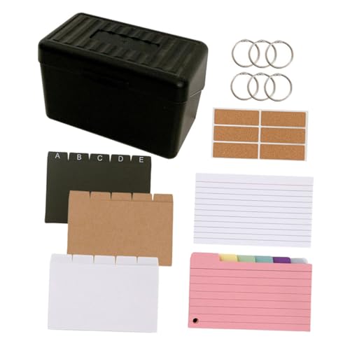 Lurrose Karteikarten Indexkarten Farbenfrohe Karten Linierte Karten unterrichtsmaterial Notizkarten Quittungshalter-Organisator Quittungsinhaber Kartenhalter Binder Zettelhalter Plastik von Lurrose