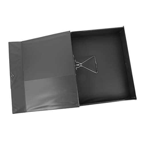 Lurrose Kasten A4-büro-aktenbox Tasche Wichtig Lagerung Zeitschriftenkoffer Klare Speicherbehälter Schlank Kanzleipapier Zusammenklappbar Feuerfest Andenken Aluminiumlegierung Black von Lurrose