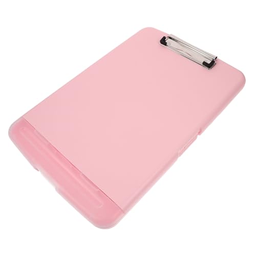 Lurrose Kasten Aktenbox-Schreibblock Organizer für hängende Wandordner erweiterbar Papierhalter schreintischorganizer schreibtisch organiser Klemmbrett mit Speicher Office-Datei pp Rosa von Lurrose